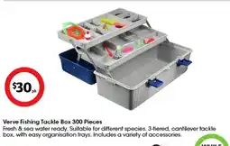 Coles Verve Fishing Tackle Box 300 Pieces offer