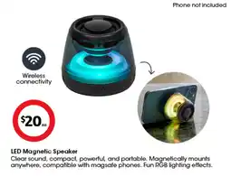 Coles LED Magnetic Speaker offer