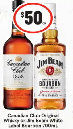 IGA Canadian Club Original Whisky or Jim Beam White Label Bourbon offer