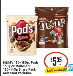 IGA M&M's, Pods or Maltesers offer