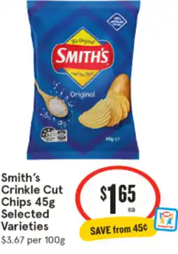 IGA Smith's Crinkle Cut Chips offer