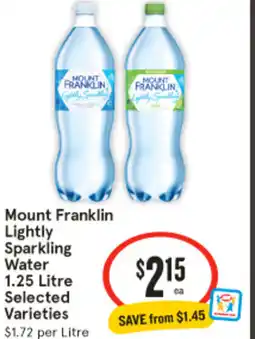 IGA Mount Franklin Lightly Sparkling Water offer