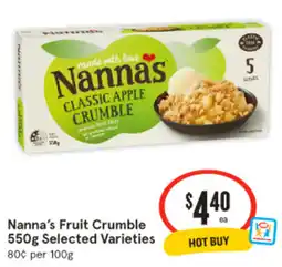 IGA Nanna's Fruit Crumble offer