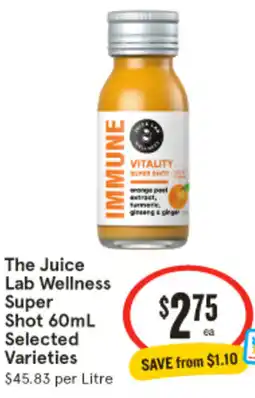 IGA The Juice Lab Wellness Super Shot offer