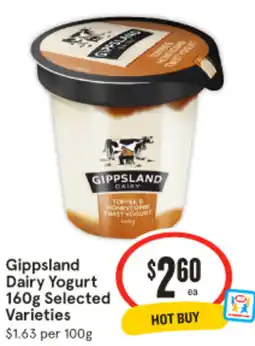 IGA Gippsland Dairy Yogurt offer