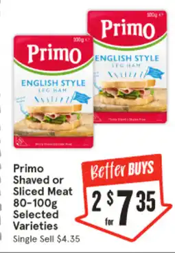 IGA Primo Shaved or Sliced Meat offer