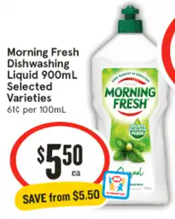 IGA Morning Fresh Dishwashing Liquid offer