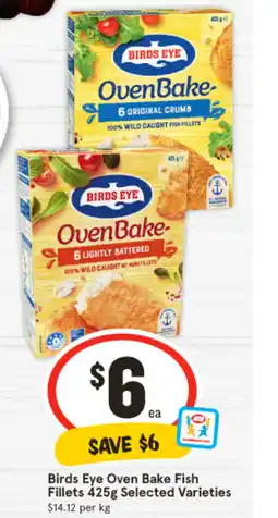 IGA Birds Eye Oven Bake Fish Fillets offer