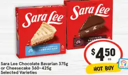 IGA Sara Lee Chocolate Bavarian or Cheesecake offer