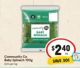 IGA Community Co Baby Spinach offer