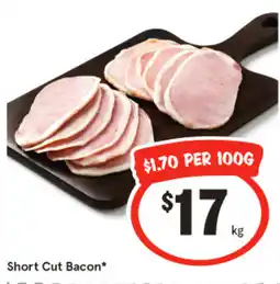 IGA Short Cut Bacon offer