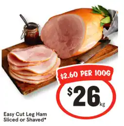 IGA Easy Cut Leg Ham Sliced or Shaved offer