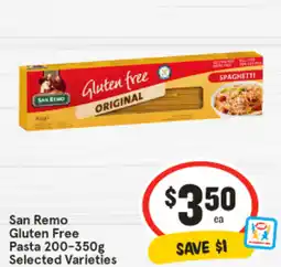 IGA San Remo Gluten Free Pasta offer