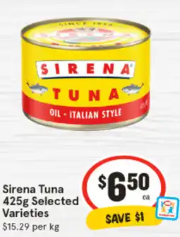 IGA Sirena Tuna offer