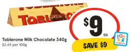 IGA Toblerone Milk Chocolate offer