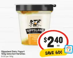 IGA Gippsland Dairy Yogurt offer