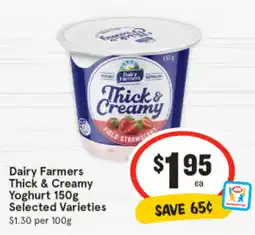 IGA Dairy Farmers Thick & Creamy Yoghurt offer