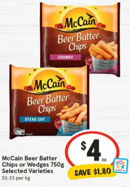 IGA McCain Beer Batter Chips or Wedges offer