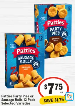 IGA Patties Party Pies or Sausage Rolls offer
