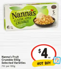 IGA Nanna's Fruit Crumble offer