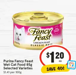 IGA Purina Fancy Feast Wet Cat Food offer