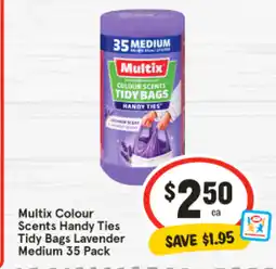 IGA Multix Colour Scents Handy Ties Tidy Bags Lavender Medium offer