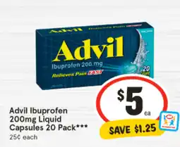 IGA Advil Ibuprofen 200mg Liquid offer