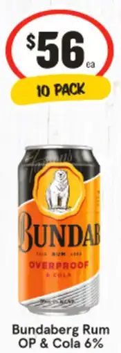 IGA Bundaberg Rum OP & Cola 6% offer