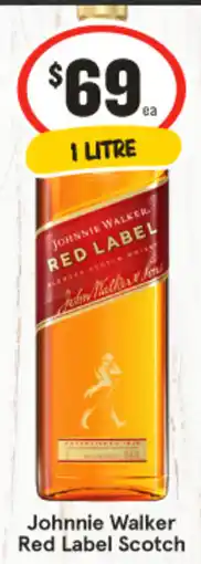 IGA Johnnie Walker Red Label Scotch offer