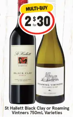 IGA St Hallett Black Clay or Roaming Vintners offer