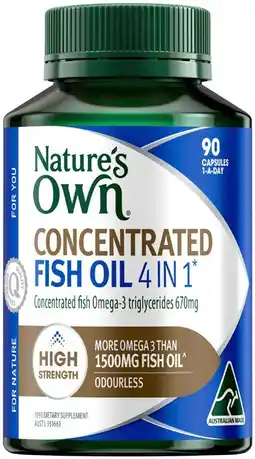 Discount Drug Stores Nature’s Own Concentrated Fish Oil 4 In 1 90 Capsules offer