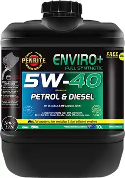 Autopro Penrite Enviro+ 5W-40 Full Synthetic 10L offer
