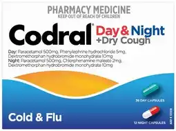 Discount Drug Stores Codral Cold & Flu + Dry Cough Day & Night 48 Capsules offer