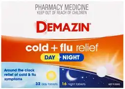 Discount Drug Stores Demazin Cold + Flu Relief Day + Night 48 Tablets offer