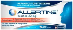 Discount Drug Stores Allertine Bilastine 20mg 30 Tablets offer