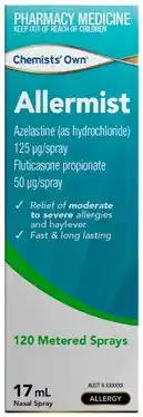 Discount Drug Stores Chemists’ Own Allermist Nasal Spray 17mL offer