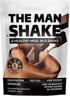Discount Drug Stores The Man Shake Chocolate Flavour 840g offer