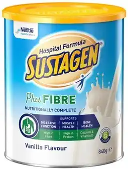 Discount Drug Stores Sustagen Hospital Formula Plus Fibre Vanilla Flavour 840g offer