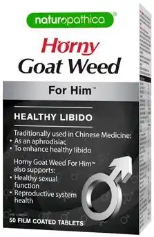 Discount Drug Stores Naturopathica Horny Goat Weed For Him 50 Tablets offer