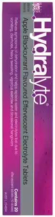 Discount Drug Stores Hydralyte Effervescent Electrolyte Tablets Apple Blackcurrant Flavour 20 Pack offer