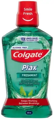 Discount Drug Stores Colgate Plax Mouthwash Freshmint 500mL offer