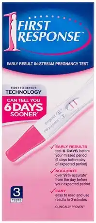 Discount Drug Stores First Response In-Stream Pregnancy Test 3 Pack offer