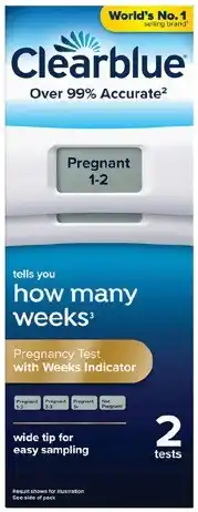 Discount Drug Stores Clearblue Digital Pregnancy Test With Weeks Indicator 2 Pack offer
