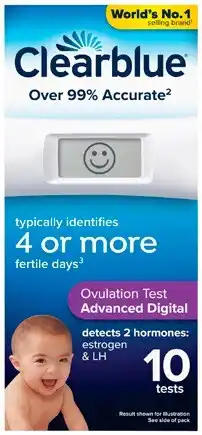 Discount Drug Stores Clearblue Advanced Digital Ovulation Test 10 Pack offer