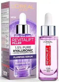 Discount Drug Stores L’Oréal Paris Revitalift Filler 1.5% Hyaluronic Acid Plumping Serum 30mL offer