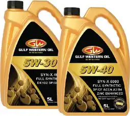 SuperCheap Auto Gulf Western SYN-X 4000 5W-30 OR 5000 5W-40 5L Engine Oil offer