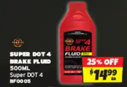 Autobarn Super dot 4 brake BRAKE FLUID 500ML Super DOT 4 BF0005 offer