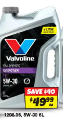 Autobarn Valvoline 5W-30 offer