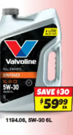 Autobarn Valvoline 5W-30 offer