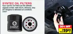 Autobarn Syntec oil filters offer